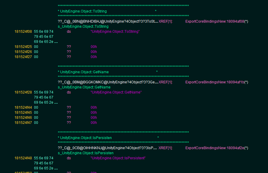 Unity GetName impl